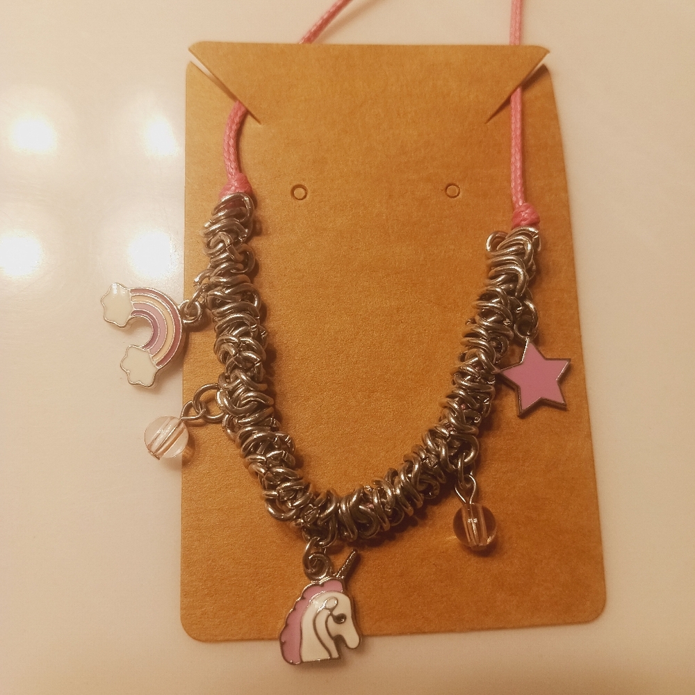 Unicorn, Rainbow, Star Necklace